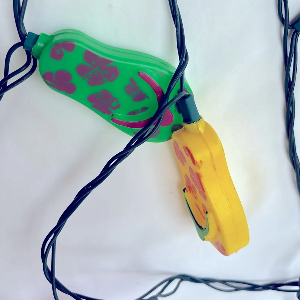 Hawaiian Theme Party Very Cute Flip Flop String Lighting 7ft Long 9 Flip Flops